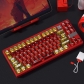 Asuka 104+20 / 22 Cherry Profile PC Clear + PBT Dye-subbed Doubleshot Backlit Keycaps Set Top / Side Legends for Mechanical Keyboard